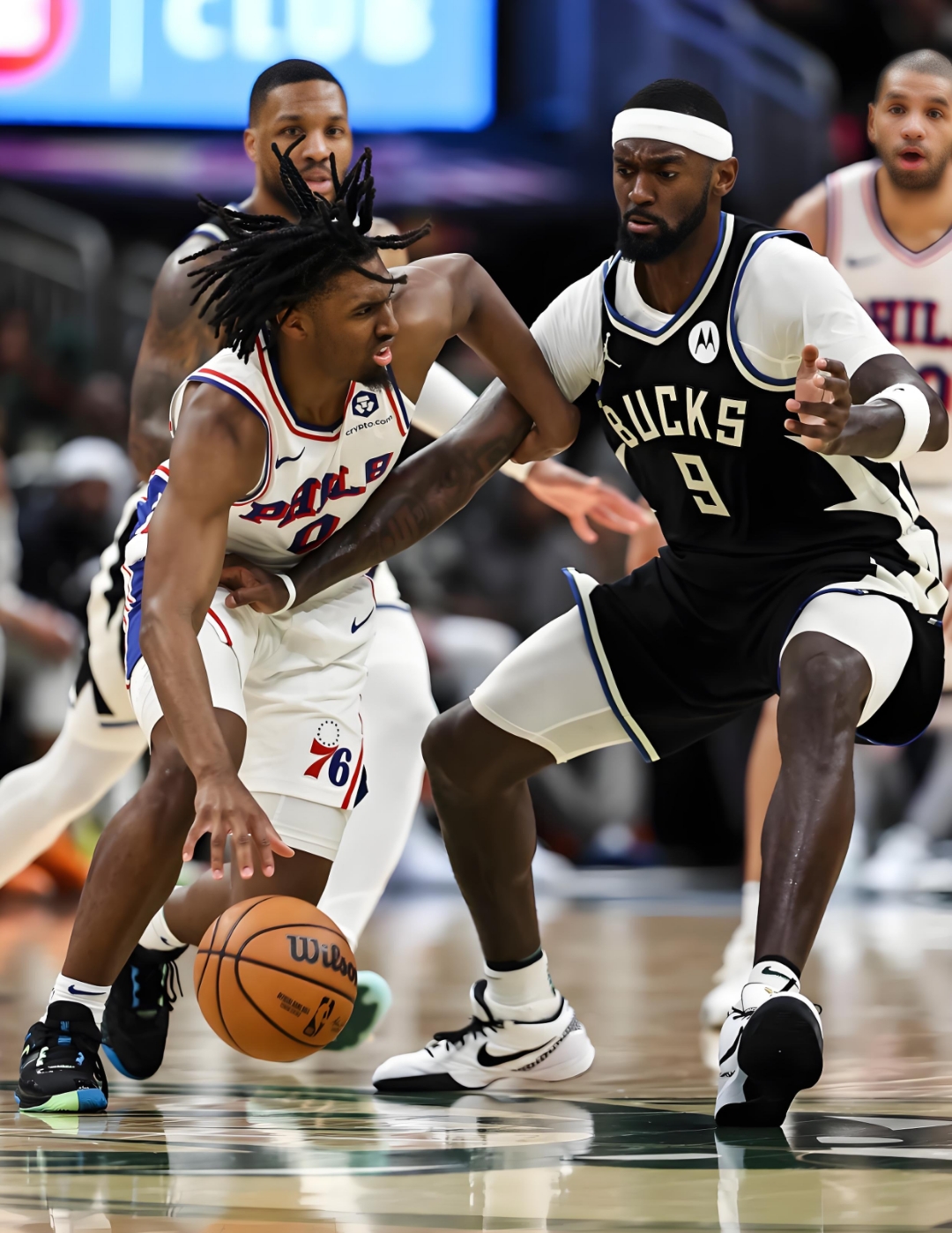 76人碾压雄鹿，莫兰特带队取胜